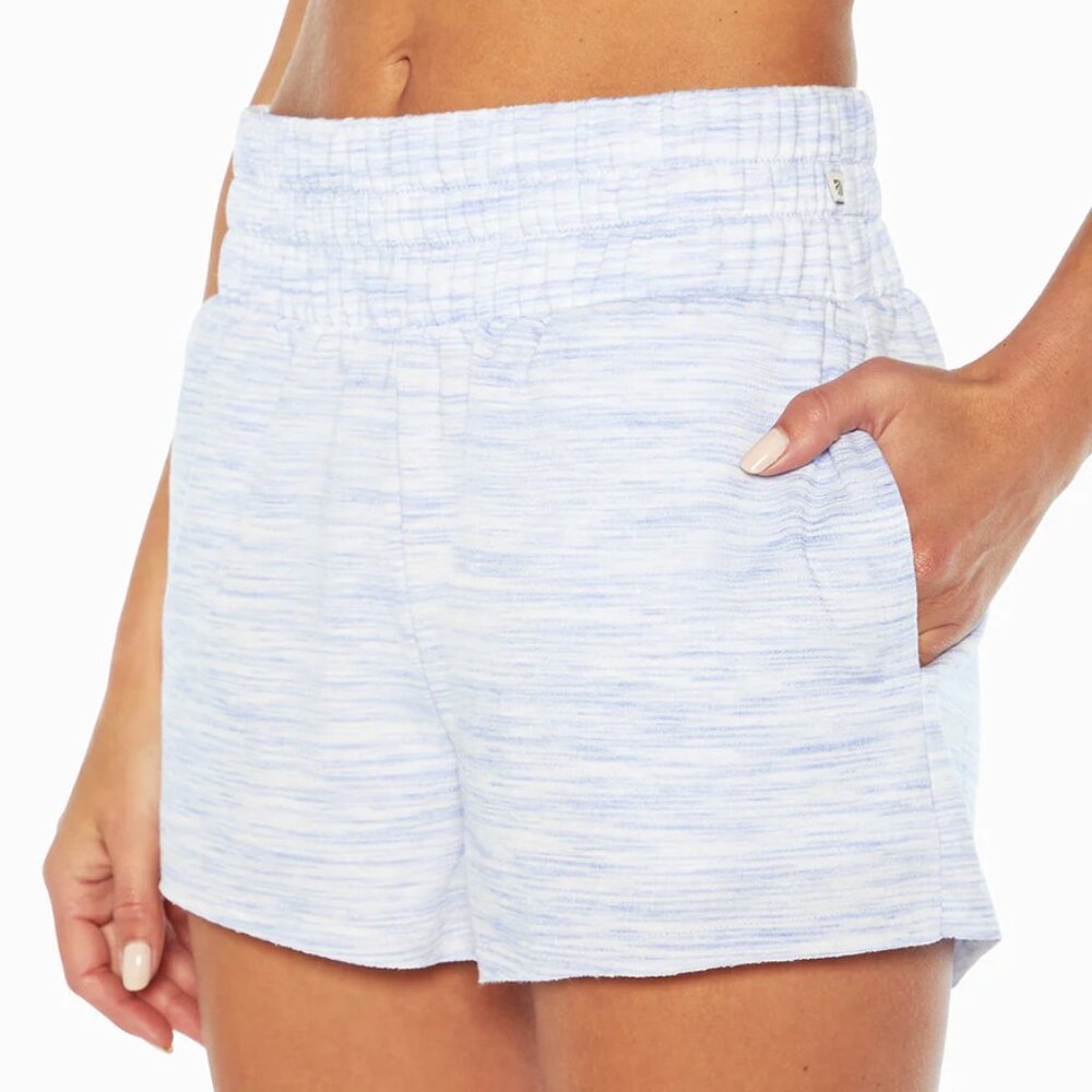 MARIKA FIT MILA SHORTS HIGH WAIST LIGHT HEATHER LUSTER SHORTS SIZE SMALL NWT - Picture 3 of 5